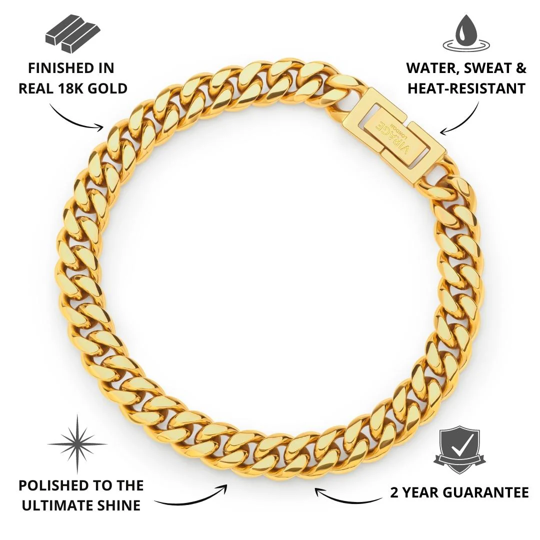 Cuban Bracelet Gold | 8mm - Image 3