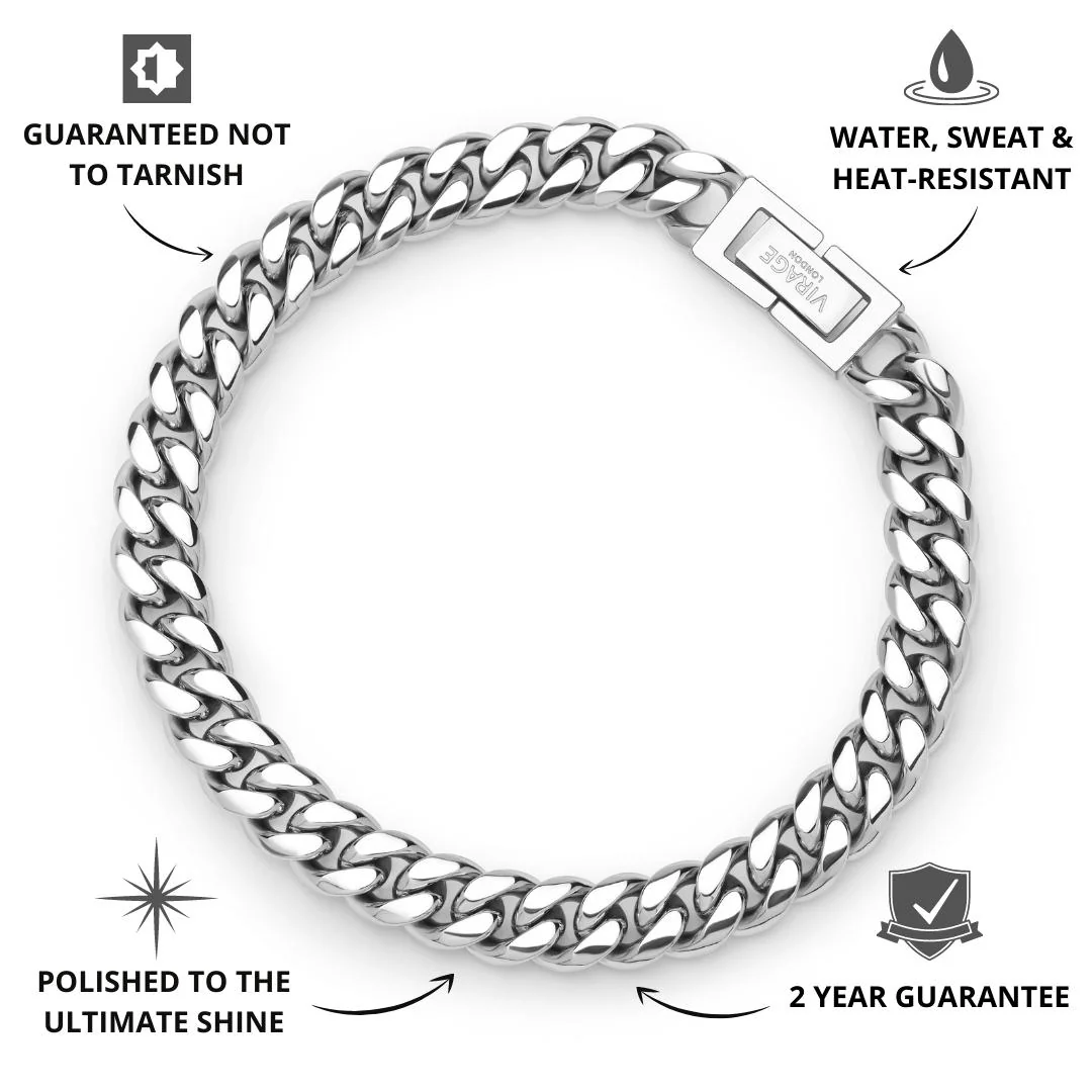 Cuban Bracelet Silver | 8mm - Image 3