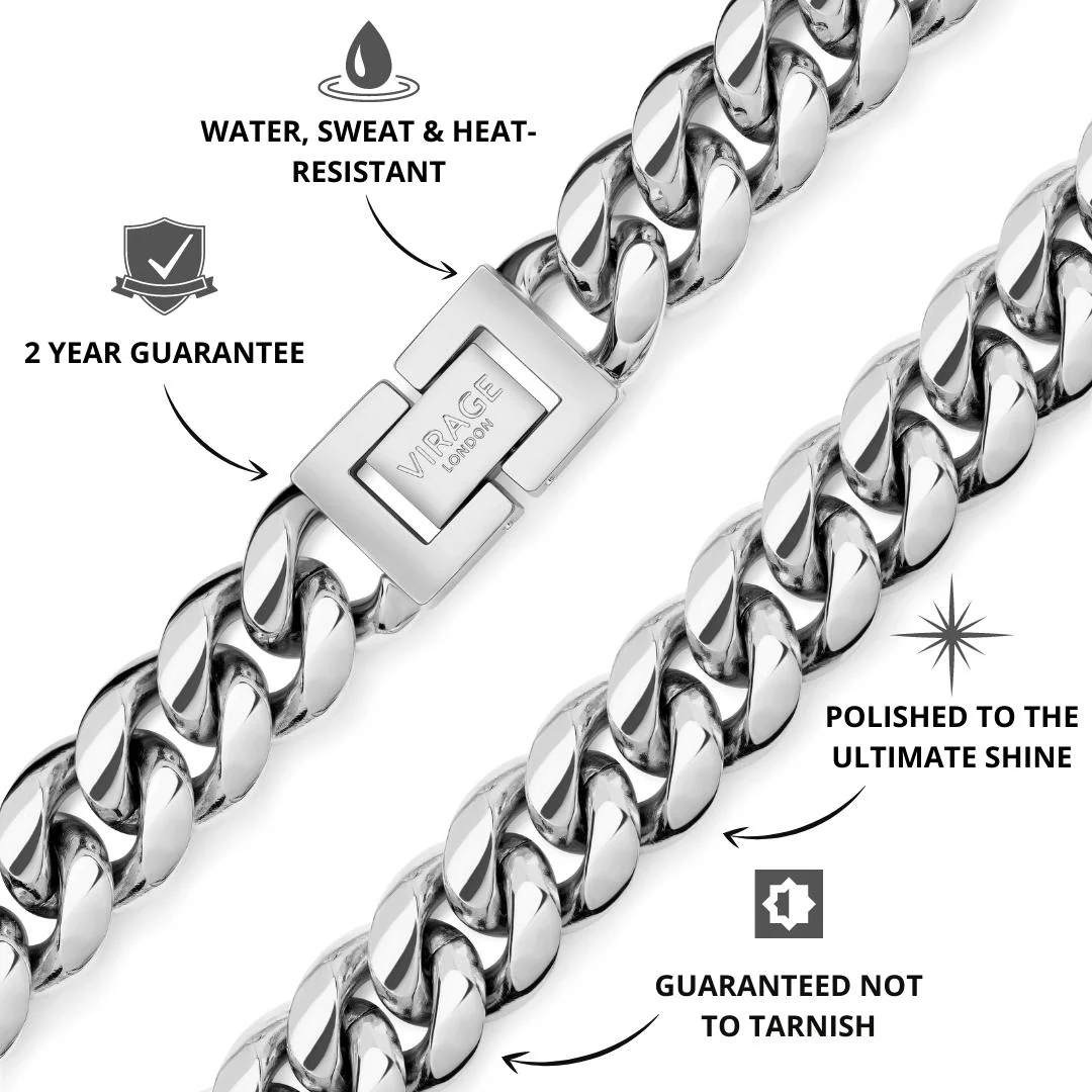 Cuban Chain Silver | 12mm - Image 3