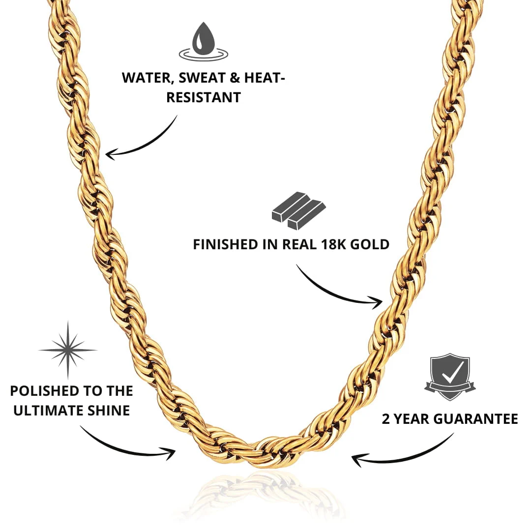 Rope Chain Gold | 5mm - Image 3