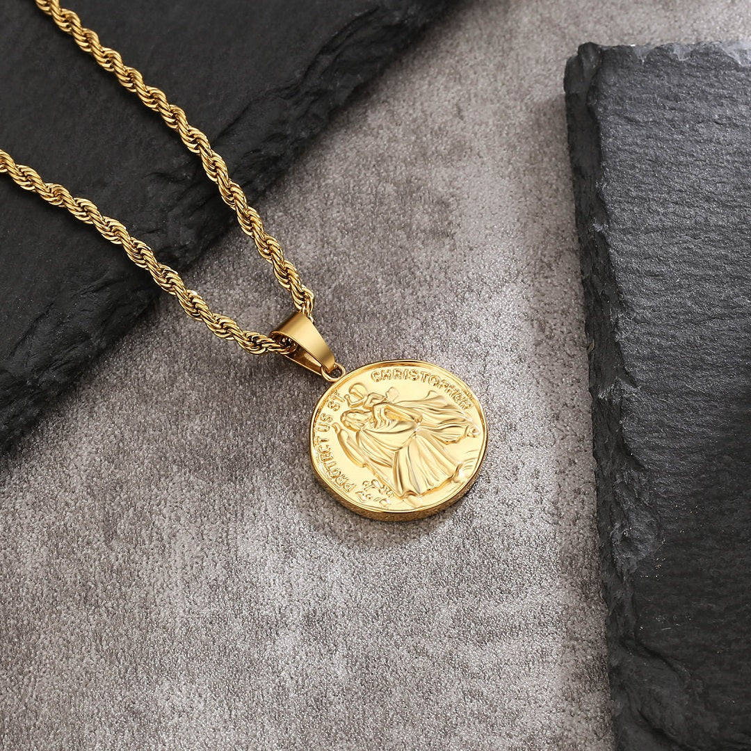 St Christopher Pendant | Gold - Image 5