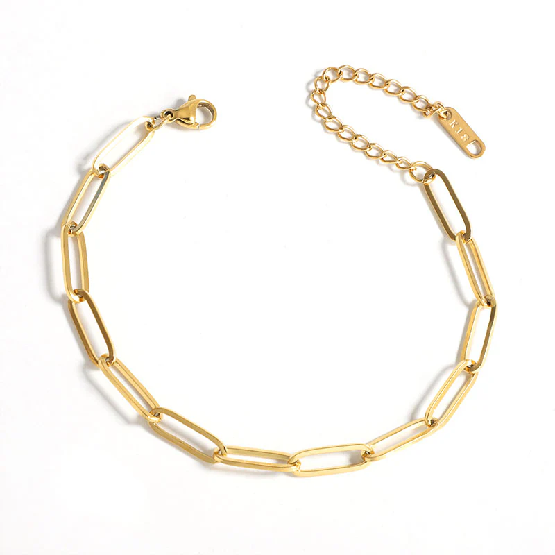 Paperclip Bracelet Gold - Image 3